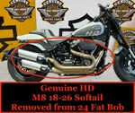Oem Hd Genuine Harley 18-26 M8 Softail Fat Bob Exhaust System W/mufflers Bronze. Fixed Price $259.95.