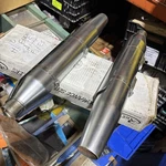 Harley-davidson 2012-16 Softail Slip Fat Boy Satin Mufflers HARFXS1584. Fixed Price $75.00.