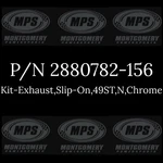 Indian Oem 2015-2016 Scout SLIP-ON,49ST,EXHAUST Kit, Chrome P/n 2880782-156 **. Fixed Price $600.00.