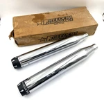 Freedom 82-00188 Chrome Black Tip Slip On Exhaust Mufflers 07-17 Harley Softail. Fixed Price $449.10.