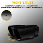 1.5-2.4INCH Car Outlet Rear Dual Exhaust Pipe Tail Muffler Tip Black. Fixed Price $19.99.