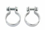 Chrome 1-5/8 Muffler Body And End Clamp Set For Harley Davidson By V-twin. Fixed Price $27.40.