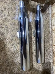 Genuine Harley 2025 Softail Stock Mufflers With Shields 64901382. Fixed Price $125.00.
