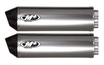Titanium Dual Bolt On Exhaust Mufflers M4 SU9136 For 98-00 Suzuki TL1000S. Fixed Price $1020.95.