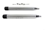 Wyatt Gatling Chrome Black Hollow Point Muffler Set 95-16 Harley Touring Flt. Fixed Price $117.95.