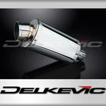 Delkevic Slip On 9" Oval Stainless Motorcycle Exhaust Muffler With Strap. Fixed Price $174.99.