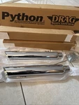 Python Chrome Performance Slip Mufflers Harley 07-13 Fatboy Softail Twin Cam. Fixed Price $247.50.
