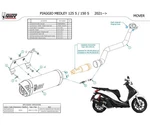 Mivv Mover Black Stainless Steel Exhaust For Piaggio Medley 150 2021 2024. Fixed Price $353.26.