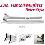 Chrome 33" Fishtail Slip On Exhaust Muffler For Harley Softail Flstf Flstn 07-17. Fixed Price $123.49.