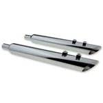 Jones Exhaust Chrome 3.5" Full Boar Angle Slip-on Muffler 1.75" Baffle Harley M8. Fixed Price $347.41.