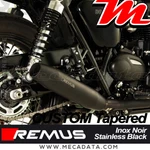 2X Remus Tapered Inox Black Exhaust Silencers Triumph Bonneville T120 2019. Fixed Price $1017.24.
