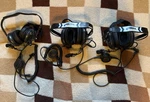 Rugged Radios Carbon Fiber Nascar Racing Two-way Headset Lot Of 3. Fixed Price $250.00.