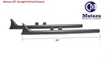 Mutazu 39" Black Fishtail Exhaust Slip On Mufflers For 95-16 Harley Touring. Fixed Price $189.00.