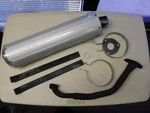 17" Muffler & Pipe, Bracket Set For Scooters TPGS-808 TPGS-814 And Go Karts. Fixed Price $59.99.