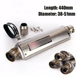 440MM Universal Exhaust Pipe 51MM Muffler Tip With Db Killer For Motorcycle Atv. Fixed Price $55.00.