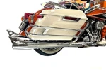V-twin Chrome 1961 Style Fishtail Muffler Set Harley 1995-2017 Flt. Fixed Price $428.67.
