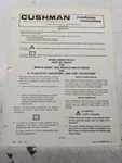Cushman Installation Instructions Spark Arrestor Set 882574 Minute Miser 1988. Fixed Price $18.89.