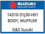 Suzuki Oem Part 14310-31J30-H01 Body, Muffler. Fixed Price $680.05.
