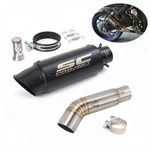 For Suzuki GSXS750Z Slip On Muffler Exhaust Link Pipe Black Tips System. Fixed Price $94.00.