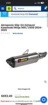 Akrapovic Slip-on Exhaust Kawasaki Ninja / Z500 2024-2025. Fixed Price $500.00.