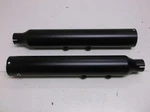 Rush "tip Compatible" Black Muffler Set For 2007-2009 Harley Flstn. Fixed Price $129.95.