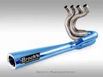 Brock's Tiwinder Blue Full Exhaust W/ 18" Muffler Race Baffle GSXR1000 05-06. Fixed Price $2374.05.