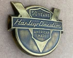 Replica 1954 Harley Panhead Fender Emblem Badge Nameplate 50TH Anniversary #198. Fixed Price $39.99.