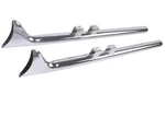 33 Fishtail Slip-on Exhaust Mufflers Harley Touring 2017-UP Chrome Sharkroad. Fixed Price $180.00.