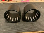 Bassani Black Billet Fluted End Caps For 4" Mufflers BEDNT5-2. Fixed Price $150.00.