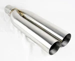 Brushed Steel Blast Pipes Exhaust Universal Muffler 2.5" 3" Inlet Outlet. Fixed Price $67.49.