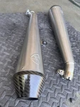 British Custom Predator Carbon Shorty Exhaust Triumph Bonneville Thruxton. Fixed Price $550.00.