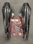British Customs Shorty Predator Pro Slip Exhaust Triumph Thruxton 1200 16-19. Fixed Price $600.00.