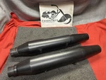 Genuine Harley Davidson Black Slip-on Exhaust Muffler With Shields 64900370A. Fixed Price $178.98.