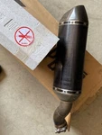 Akrapovic S-K10SO16-HZC Slip-on Line Exhaust, Carbon Fiber Muffler. Fixed Price $750.00.
