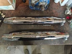 Pair Of Victory Motorcycle V92C Exhaust System 1261031. Fixed Price $150.00.