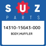 14310-15G43-000 Suzuki Body,muffler 1431015G43000, New Genuine Oem Part. Fixed Price $922.16.