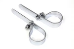 Chrome 2-1/2 Inch Muffler "p" Clamp Set For Harley-davidson. Fixed Price $49.99.
