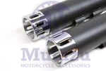 Black 4" Roaring Series MF-05 Slip-on Mufflers Exhaust 1995-2016 Harley Touring. Fixed Price $229.00.