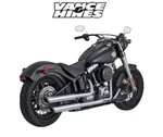 Vance & Hines Twin Slash 3 Slip-on Mufflers For 07-17 Harley Davidson Softail. Fixed Price $879.95.