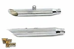 Wyatt Gatling Chrome Slash Slip-on Muffler Set For Harley Davidson By V-twin. Fixed Price $202.23.