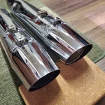 Harley Davidson Genuine Touring Exhaust Mufflers Chrome 64900235A 64900236A Euc. Fixed Price $39.99.