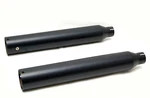 New Rush Softail 3 Inch Tip Compatible Black Slip On Mufflers 626222. Fixed Price $125.00.