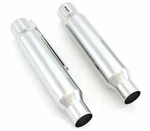 Chrome Shorty Mufflers 12" - Motorcycle Silencer Exhaust Fits 1.75 + 1.50 Pipe. Fixed Price $109.95.