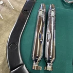 Harley Davidson Oem Chrome Touring Slip Exhaust Muffler Pair HARFLT1584/1688. Fixed Price $150.00.