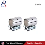 2PCS 3.0 Inch Exhaust Clamp Lap Joint Band T304 Stainless Steel For Pipes. Fixed Price $17.85.