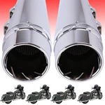 Dna 4" Megaphone Slip-on Mufflers Exhaust Pipes For 1995-2016 Harley Touring. Fixed Price $117.95.