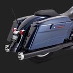 Vance & Hines Touring Monster Round Slip-ons Black W/ Chrome Tips 95-16. Fixed Price $449.99.