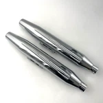 Oem Harley Genuine 64941-01 Chrome Exhaust Slip-on Mufflers 01-06 Dyna Defender. Fixed Price $134.10.