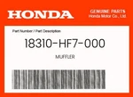 Honda Genuine Muffler 18310-HF7-000. Fixed Price $159.79.