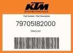 Ktm Genuine Silencer - 79705182000. Fixed Price $777.26.